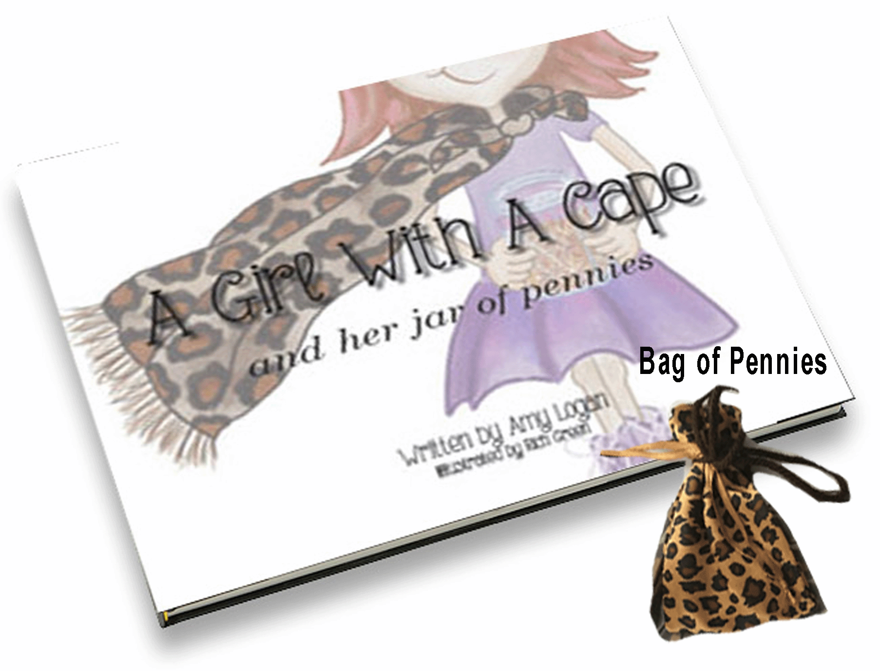 A Girl With A Cape and her jar of pennies
